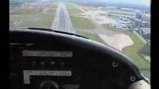 Landing a PA38 at Manchester Airport runway 24R subtitles available [upl. by Allemrac]