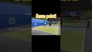 Game point 10102 game to 11 first Good rally letsdinkaboutit pickleballaddict pickleball [upl. by Hallvard]