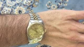 Mens Rolex Watch Datejust 16013 Stainless Steal And 18K [upl. by Teresa819]