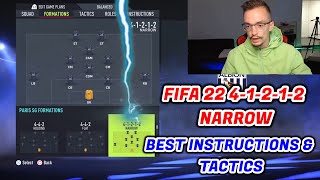 FIFA 22 BEST FORMATIONS 41212 TUTORIAL  BEST TACTICS amp INSTRUCTIONs  HOW TO PLAY 41212 2 [upl. by Rebecca]