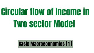 Circular flow of Income in a two sector model  Circular flow of Income and expenditure  1 [upl. by Ocko]