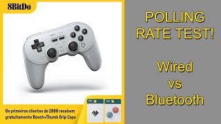 8BitDo Pro 2  POLLING RATE TEST Wired vs Bluetooth [upl. by Hanselka594]