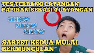 Tes Terbang Layangan Papiran Sekali 4 Layangan Khas Lampung  Hiburan Masa [upl. by Nerine]