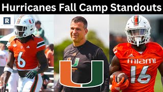 Miami Hurricanes Fall Camp Standouts  Miami Hurricanes Football [upl. by Halle]