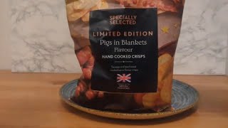 Specially Selected Pigs In Blankets Crisps Review [upl. by Nemrak]