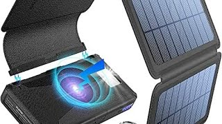 BLAVOR Solar Charger Five Panels Detachable Qi Wireless Charger 20000mAh Portable Power Bank short [upl. by Jermayne226]