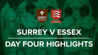 Surrey v Essex Day Four Highlights [upl. by Edrea364]