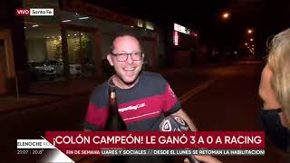 Hinchas de Colón de Santa Fe salieron a la calle para festejar que el club salió campeón [upl. by Subak]