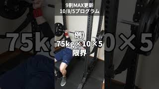 【ベンチプレス】9割がMAX更新したセットの組み方！1085プログラム！ shorts ベンチプレス ベンチプレス100kg [upl. by Petrina]