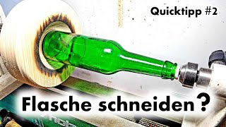 Drechseln für Anfänger  Flaschen schneiden auf der Drechselbank  Quicktipp 2 [upl. by Llekcor]