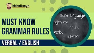 Must Know Grammar Rules ELecture CAT MAT XAT SNAP IIFT [upl. by Goddard]