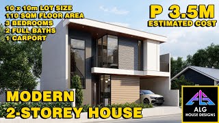 3BEDROOM MODERN HOUSE ON 100 SQM LOT 2024  ALG DESIGNS 83 [upl. by Daigle]