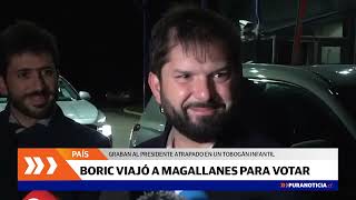 Vídeo del chascarro del momento Presidente Boric ocupa tobogán para niños y queda atrapado [upl. by Martineau49]