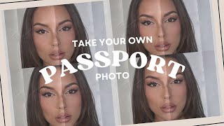 passport makeup amp how to take your own passport photo at home ✈️ [upl. by Eldwin]