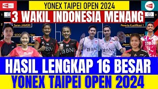 GANDA PUTRI BISA JUARAAA‼️Hasil Terlengkap Semua Sektor Babak 16 Besar Yonex Taipei Open hari ini [upl. by Zetana]