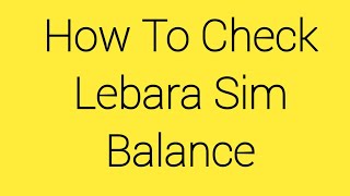 Lebara balance check code  Lebara sim ka balance kaise check karen KSA [upl. by Acenahs]