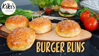 Rezept Hamburgerbrötchen  Brioche Burger Buns  Burger Basics [upl. by Nettirb]