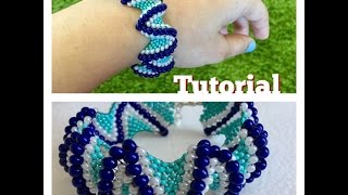 How to make peyote bracelet TUTORIAL [upl. by Allemac]