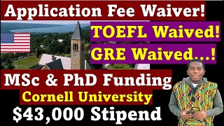 No IELTS No GRE Application Fee Waived Graduate Scholarship with 45000 Stipend [upl. by Eiznekcam]