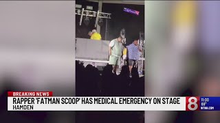 Fatman Scoop transported to hospital after having medical emergency on stage in Hamden [upl. by Lednyk]