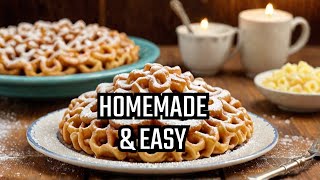 Easy Homemade Funnel Cake Recipe [upl. by Lehcim228]