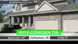 Johnston IA Real Estate Auction  9219 Cowden Dr [upl. by Nommad]