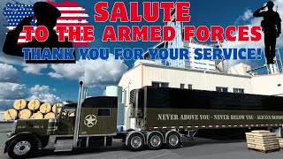 LIVE 🔴 Salute to the Armed Forces ats americantrucksimulator [upl. by Herrle]