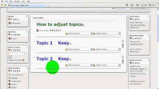 Moodle Add or Remove Topics in a Course [upl. by Pelagia]