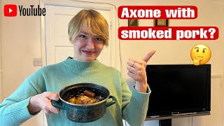 My Russian friend cooking and tasting Axone with smoked pork her reaction 😅 Naga vlogger [upl. by Cynthia]