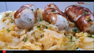 Recept KUPUS podvarak  sauerkraut sa kobasicama na bavarski način [upl. by Zenda93]