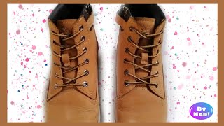 Cómo atar los cordones de los Timberland  How to tie Timberland shoelaces shoelaces agujetas [upl. by Questa613]