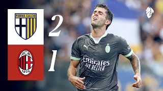 Pulisic scores in Tardini defeat  Parma 21 AC Milan  Highlights Serie A [upl. by Mada205]