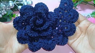 TUTORIAL Rosas a Crochet Paso a Paso Fácil de Hacer [upl. by Elvyn19]