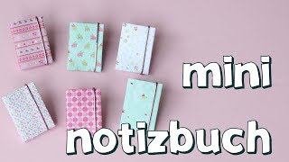 Mini Notizbuch basteln mit Papier [upl. by Zeuqcaj]