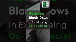 Remove blank rows in Excel using GoToSpecial  Excel Hack Tutorial shorts ytshorts excelshorts [upl. by Nnyllaf]