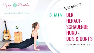 Der heraufschauende Hund  Stärkung für Rücken amp Schultern für Anfänger  Yoga Basics  3 Minuten [upl. by Krishnah]