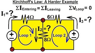 Electrical Engineering Basic Laws 12 of 31 Kirchhoffs Laws A Harder [upl. by Philippa]