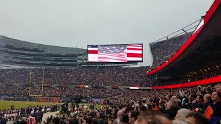 National Anthem Bears vs Eagles 1519 Helicopter Fly Over [upl. by Solracnauj178]