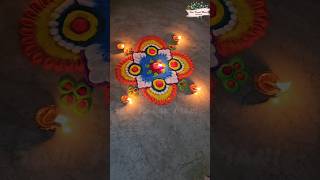 Rangoli Design Diwali RangoliDIY rangoli shortsviral shorts craftsandall song diwali [upl. by Linskey]