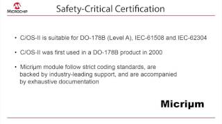 MPLAB® Harmony ThirdParty Partners – µCOS RTOS Micrium [upl. by Eselahs192]