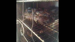 Pulled pork smoked on Masterbuilt electric smoker [upl. by Siekram]