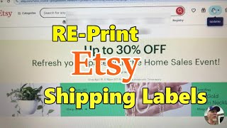 How to Reprint ETSY SHIPPING LABELS 2024 [upl. by Dleifyar]