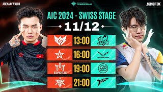 FS vs BAC  1S vs FW  TDT vs BMG  SH vs TLN  SWISS STAGE  AIC 2024  NGÀY 1112 [upl. by Mullane150]