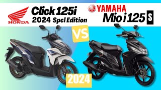 Honda Click 125i Special Edition vs Yamaha Mio i 125 S  Side by Side Comparison  2024 [upl. by Eenot289]