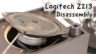 Logitech Z213 Speaker Disassembly  Woofer Excursion [upl. by Kaja]