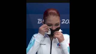 WINTER OLYMPICS ALEXANDRA TRUSOVA TEARS AND ANGER AFTER THE SILVER MEDAL quotI HATE MY SPORTquot [upl. by Caspar979]