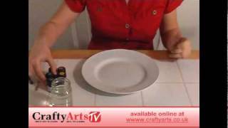 How to Paint Ceramic Dinner Plates  available at Crafty Arts [upl. by Wahlstrom]