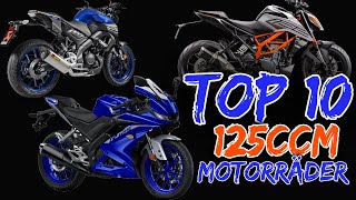 TOP 10 125 CCM MOTORRÄDER 2021  Top Speed Preise Technische Daten [upl. by Esertap176]