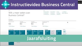 Jaarafsluiting  Business Central  Instructie [upl. by Ailegna]