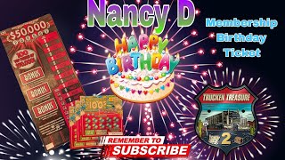 North Carolina Lottery Membership Birthday Ticket Nancy D [upl. by Ardnued892]